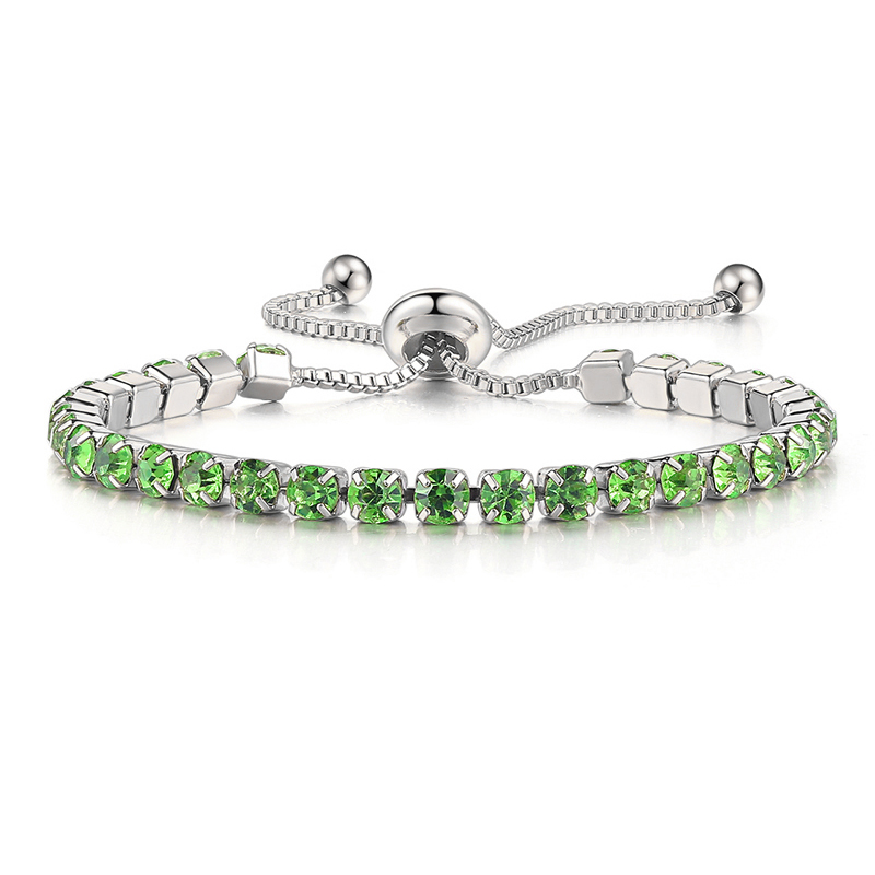 Light Gray Olivia® Adjustable Tennis Bracelet