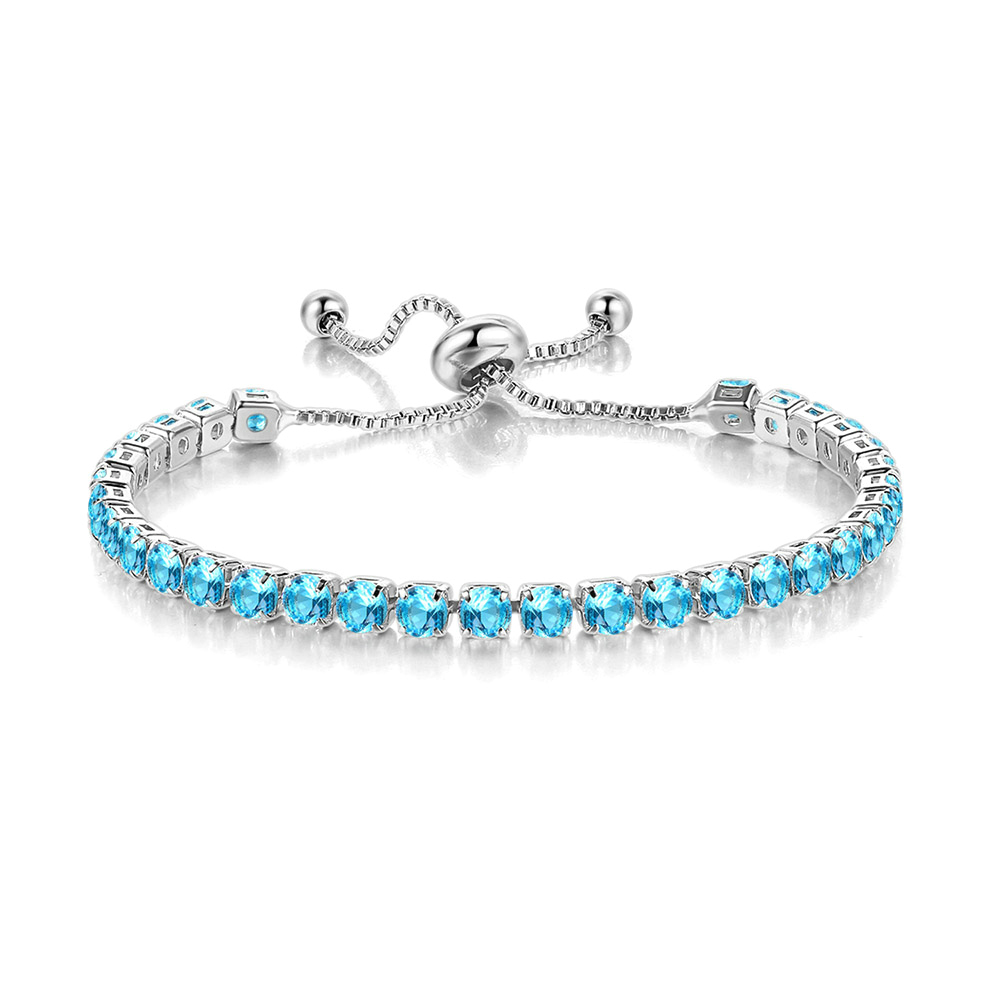 Light Gray Olivia® Adjustable Tennis Bracelet