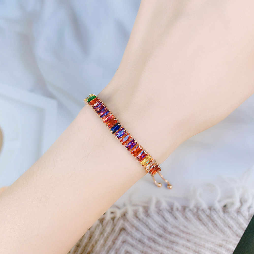 Light Gray Olivia® Adjustable Tennis Bracelet
