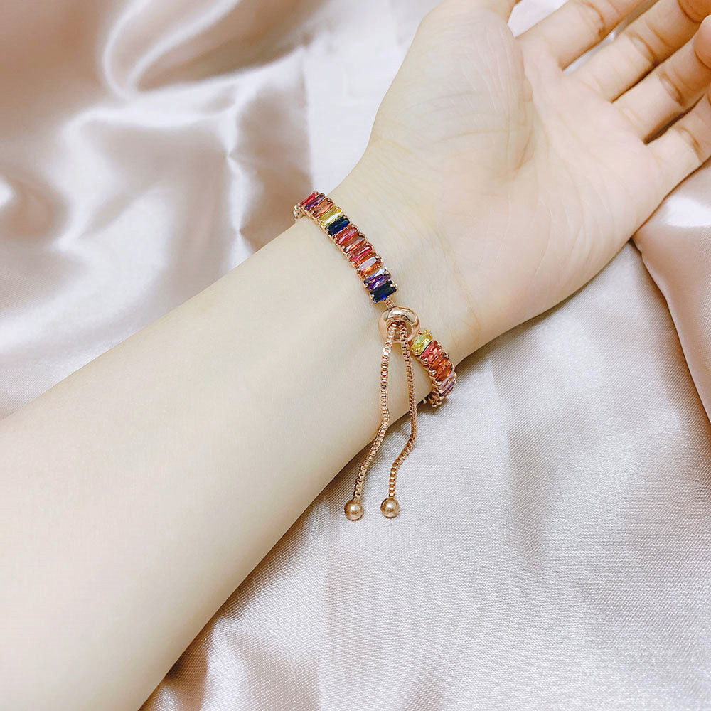 Light Gray Olivia® Adjustable Tennis Bracelet
