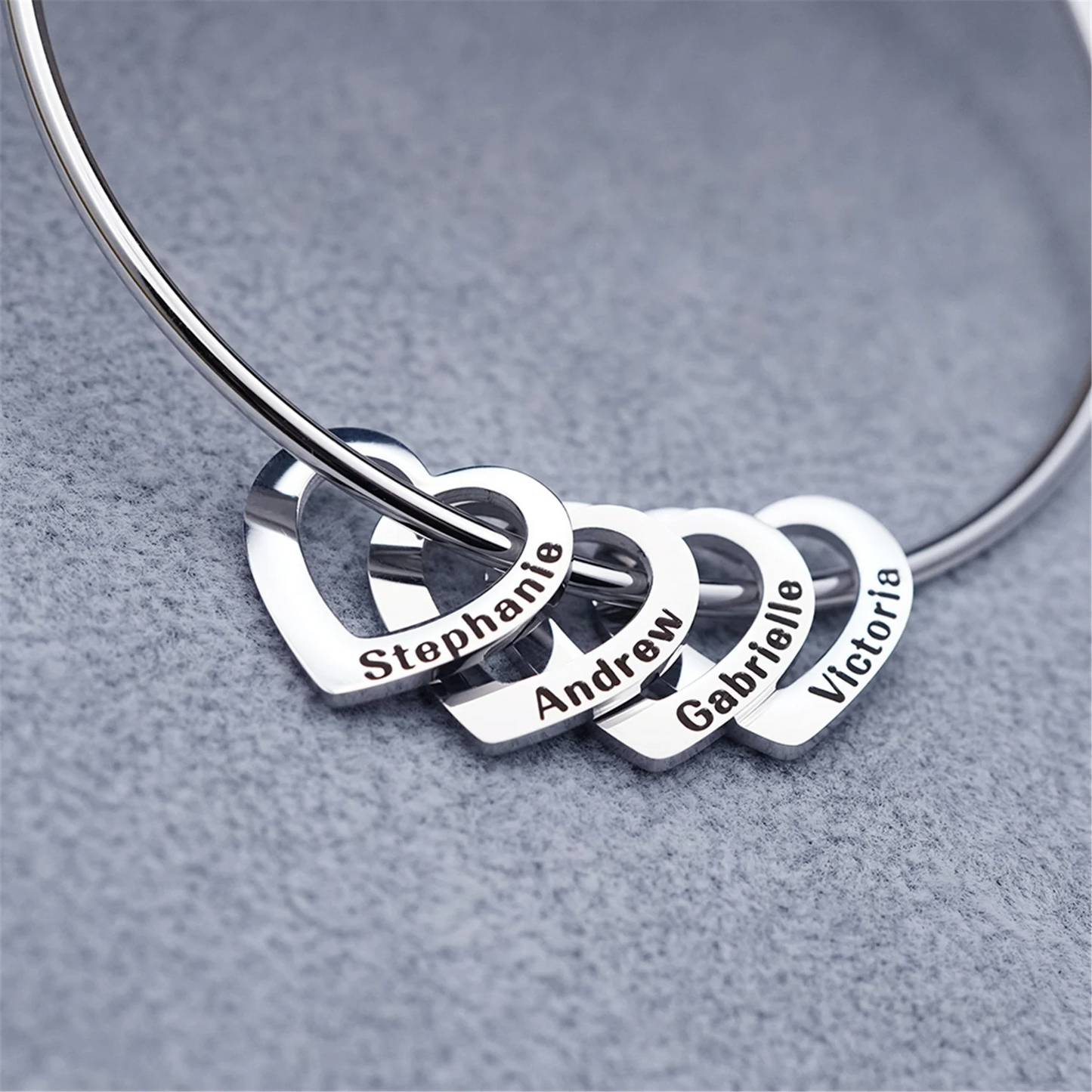Dark Gray Luxe® Name Bracelet