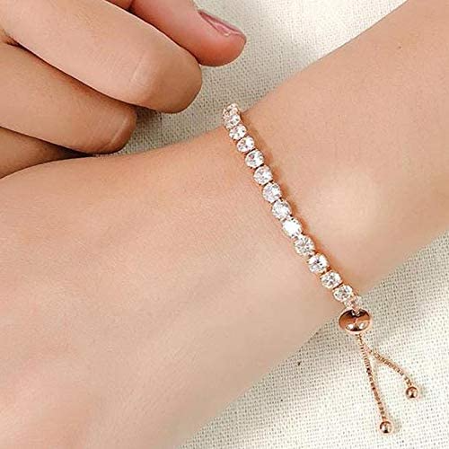 Tan Olivia® Adjustable Tennis Bracelet