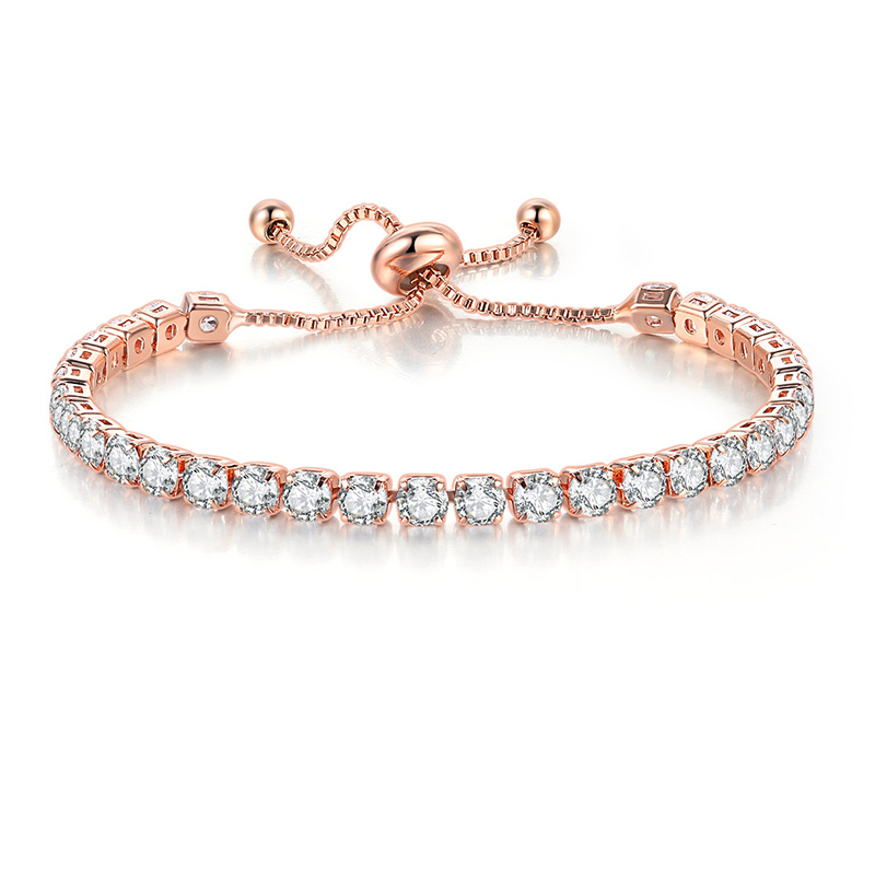 Light Gray Olivia® Adjustable Tennis Bracelet