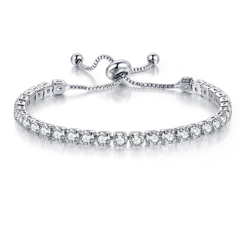 Light Gray Olivia® Adjustable Tennis Bracelet