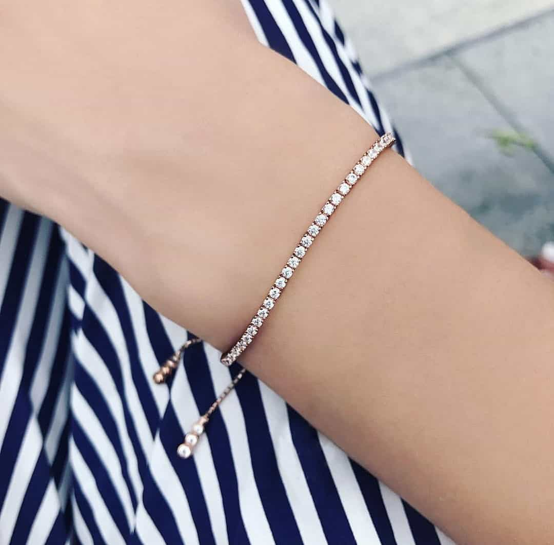 Tan Olivia® Adjustable Tennis Bracelet