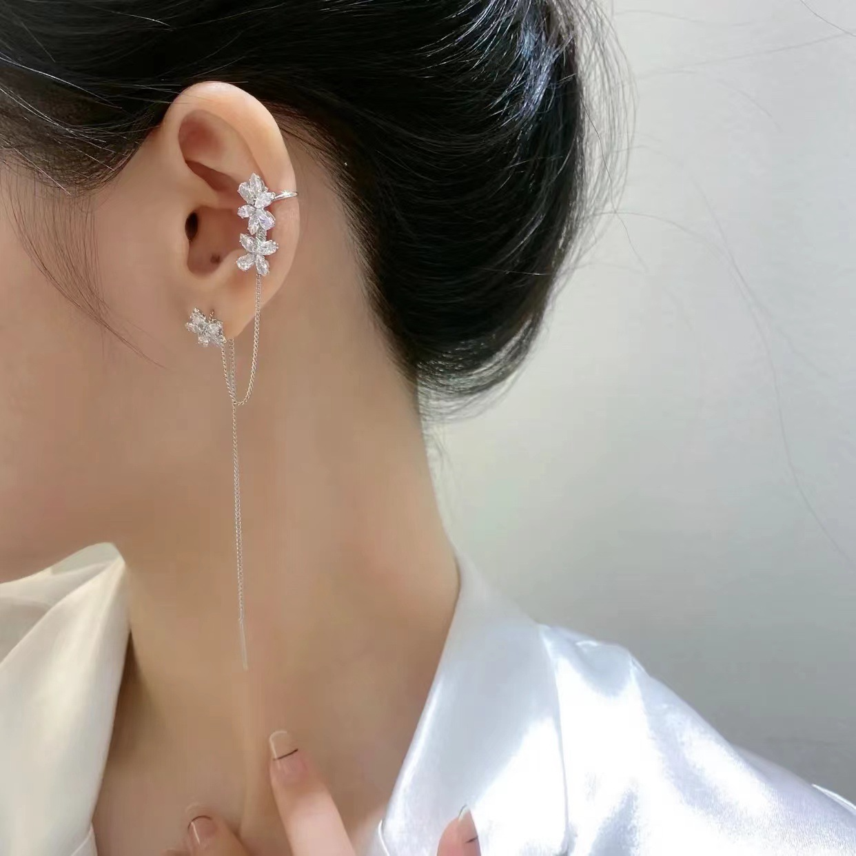 Dark Gray Olivia® Combo Earrings (One Pair)