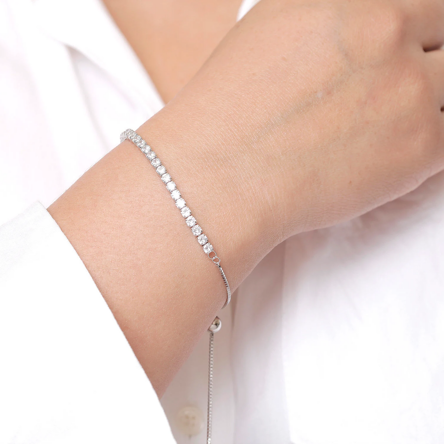 Tan Olivia® Adjustable Tennis Bracelet