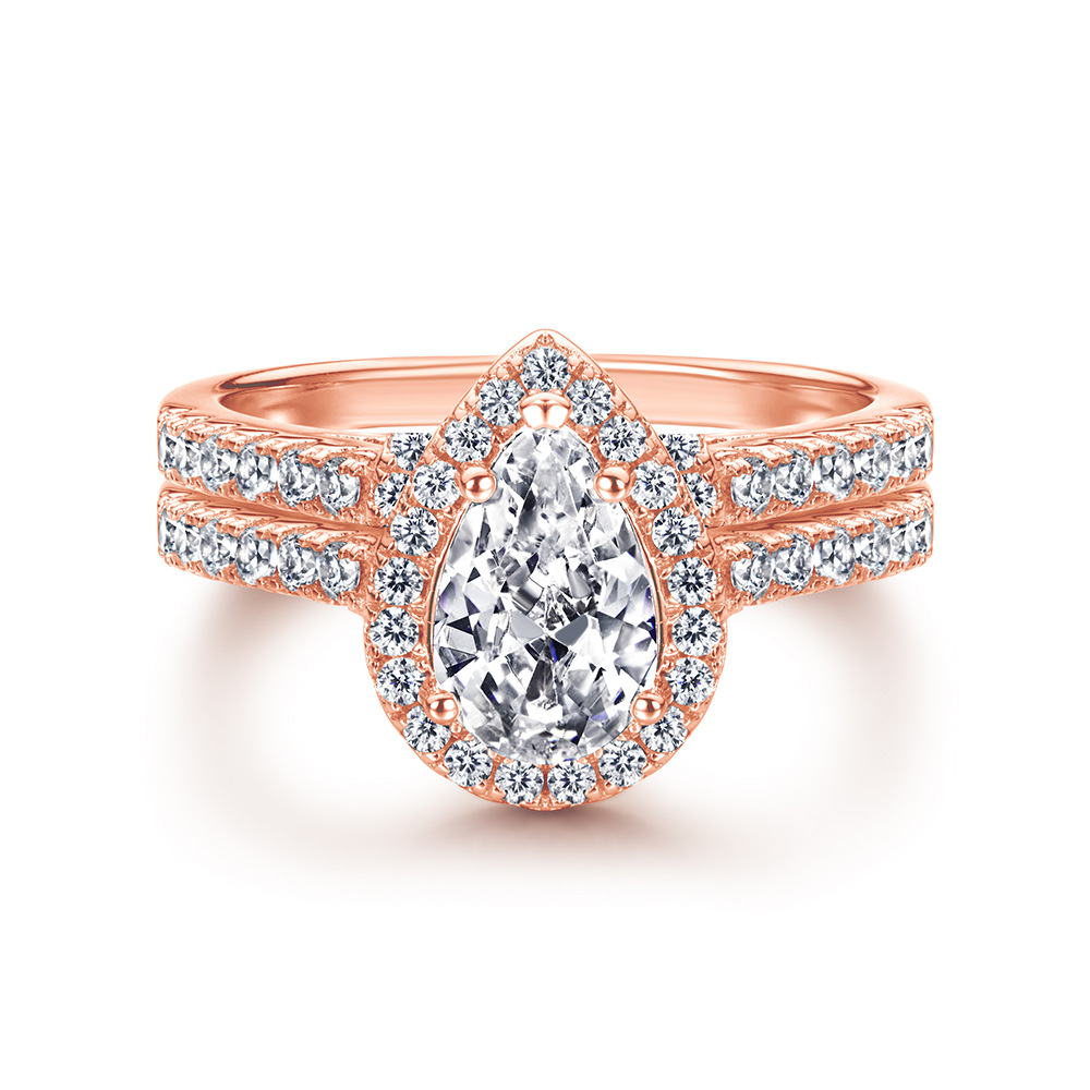 Riley Watson Jewellery Riley Watson® Fantasy 925 Silver Ring Set Rose Gold 4 (UK Size H) by Riley Watson | Riley Watson Jewellery