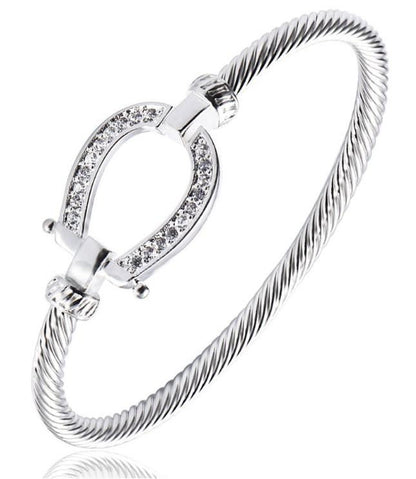 Riley Watson Jewellery Silver HORSESHOE Bangle Bracelet by Riley Watson | Riley Watson Jewellery