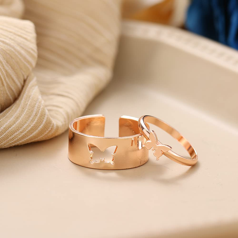 Wheat Matching Ring Set (adjustable size)