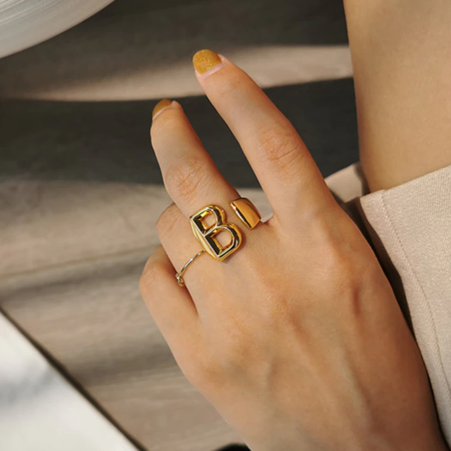 Riley Watson Jewellery Infinity Ring (adjustable size) Gold B top page by Riley Watson | Riley Watson Jewellery